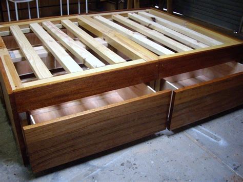 steel bed design with box|diy storage bed frame plans.